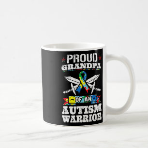 Caneca De Café Vovô Orgulhoso De Um Guerreiro Autismo Autista Awa
