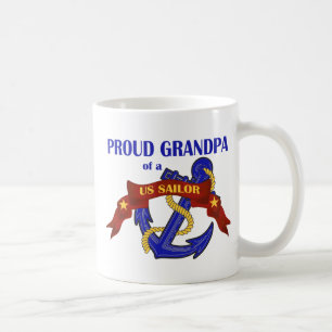 Caneca De Café Vovô orgulhoso de um marinheiro dos E.U.