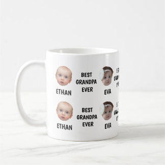Caneca De Café Vovô Personalizado De Rosto De Bebê, Foto Personal