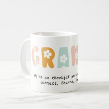 Vovó Personalizado Pastel Floral Cores Vovó