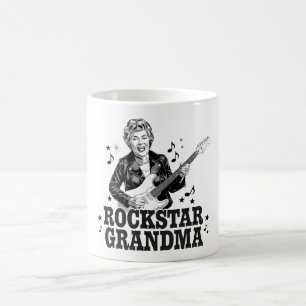Caneca De Café Vovó Rockstar - Design de Música Divertida e Retro