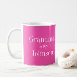 Caneca De Café Vovó Rosa Personalizada