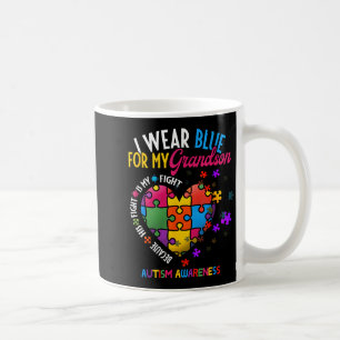 Caneca De Café Vovó Vovô Eu Uso Azul Pelo Meu Neto Autismo