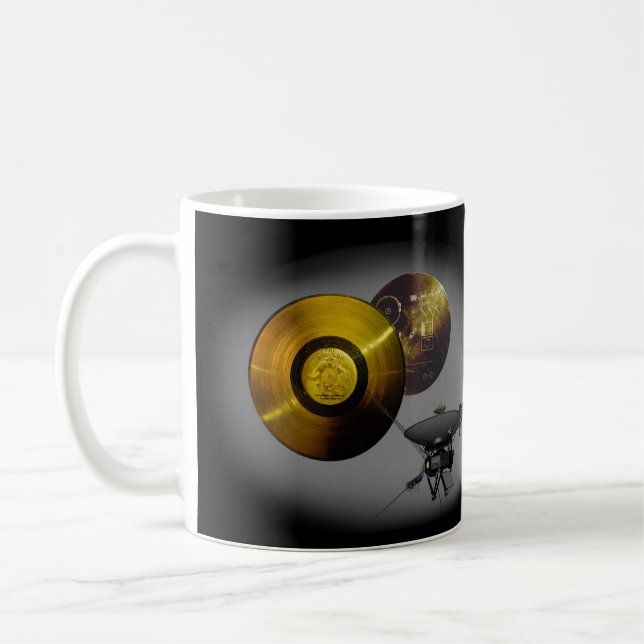 Caneca De Café Voyager Spacecraft e registro de Ouros em 40 (Esquerda)