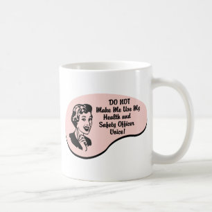 Caneca De Café Voz do oficial de saúde e de segurança