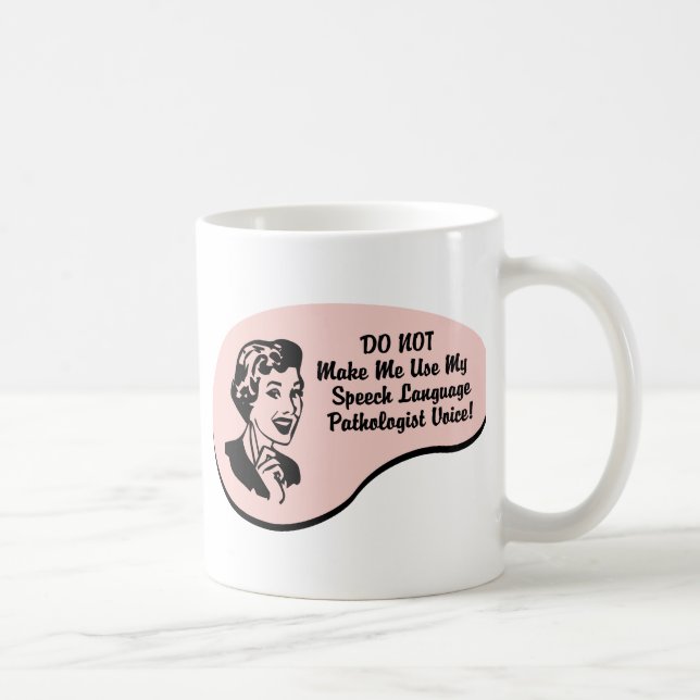 Caneca De Café Voz do patologista da Discurso-Língua (Direita)