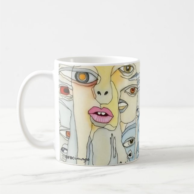 Caneca De Café "Vozes" Art Mug de DAKimage (Esquerda)