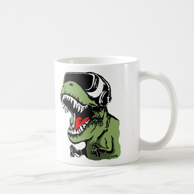 Caneca De Café VR T-rex (Direita)