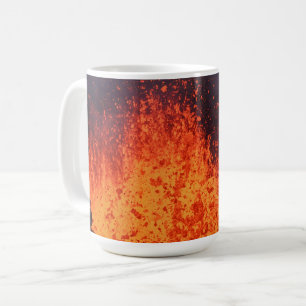 Caneca De Café Vulcão da erupção: lava da fonte da cratera