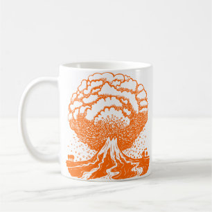 Caneca De Café Vulcão - Laranja