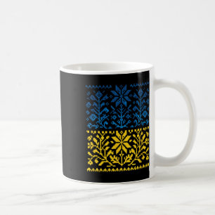 Caneca De Café Vyshyvanka Girassol Ucraniano