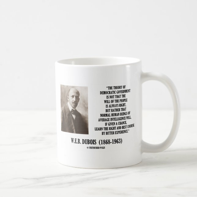 Caneca De Café W.E.B. Teoria De Dubois Do Governo Democrático (Direita)