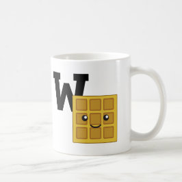 Caneca De Café W é para Waffle