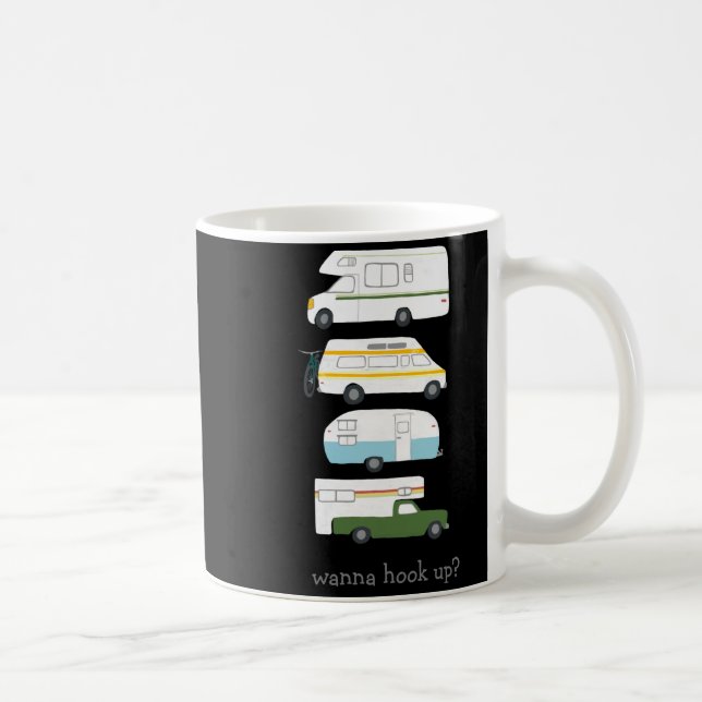 Caneca De Café W Hook Up Funny Campervan Vanlife Rv Trailer  (Direita)