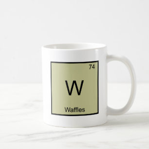 Caneca De Café W - Waffles Camisa engraçada com símbolo de elemen