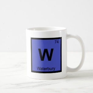 Caneca De Café W - Waterbury Connecticut Química Tabela Periódica