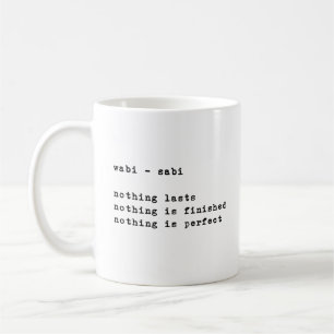 Caneca De Café Wabi Sabi   Citações Inspiradoras Minimalistas