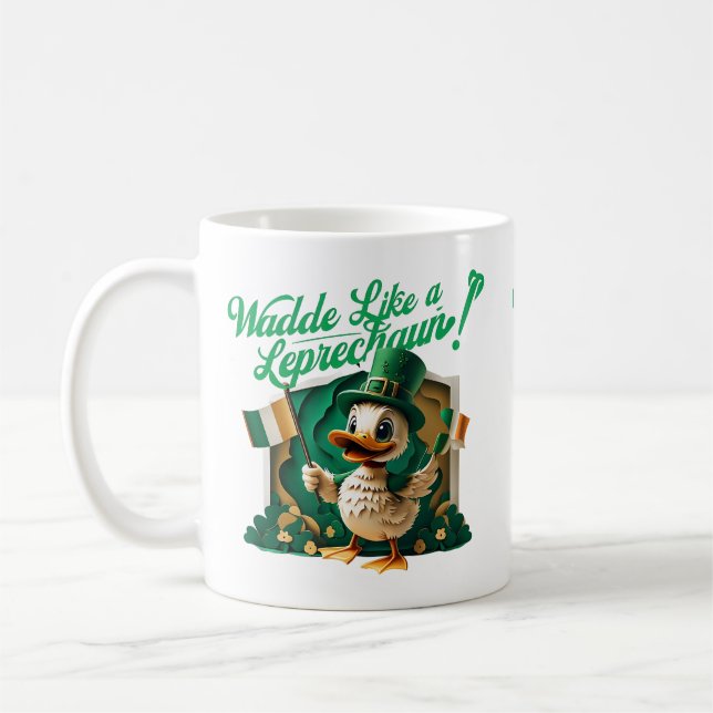 Caneca De Café Waddle como uma Rua de Leprechaun. (Esquerda)