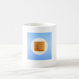 Caneca De Café Waffle em uma placa