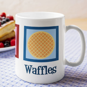 Caneca De Café Waffles do Peace Love