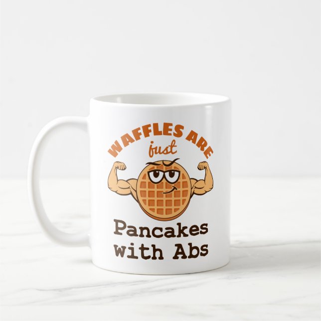 Caneca De Café Waffles são apenas panquecas com Abs Waffle Lover (Esquerda)