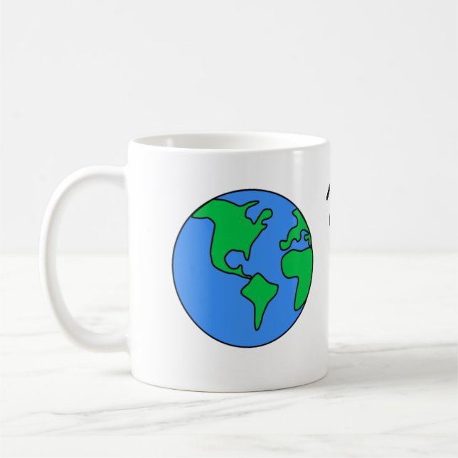 Caneca De Café Waging Peace Earth (Esquerda)