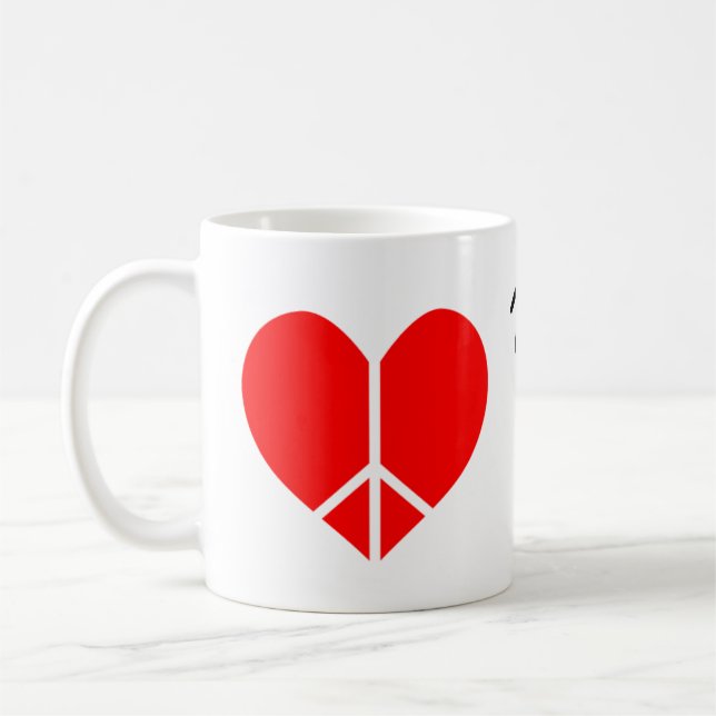 Caneca De Café Waging Peace Heart cang (Esquerda)
