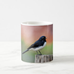 Caneca De Café Wagtail de Willy - arte australiana do pássaro