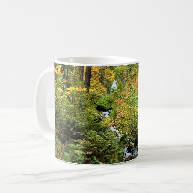 Caneca De Café Wahkeena Falls, Columbia River Gorge, Oregon (Frente Esquerda)