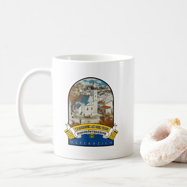Caneca De Café Waidhofen An Der Ybbs Niederösterreich Souvenir (Com Donut)