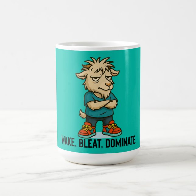 Caneca De Café Wake Bleat Dominate Goat Mug (Centro)
