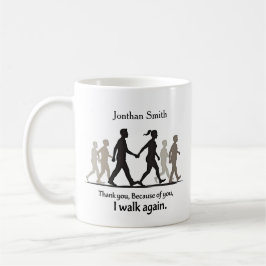 Caneca De Café Walking Graphic Thank You Physical Therapist Gift