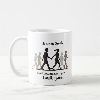 Caneca De Café Walking Graphic Thank You Physical Therapist Gift