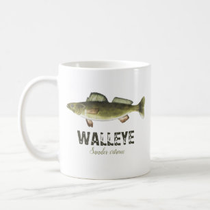 Caneca De Café Walleye Fish Modern Pescador Angler