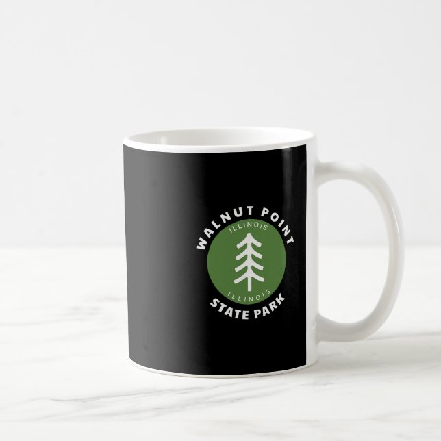 Caneca De Café Walnut Point State Park Illinois Il Forest Tree Dg (Direita)