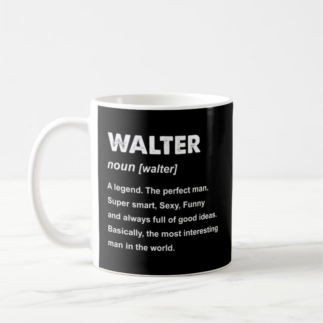 Caneca De Café Walter Name (Esquerda)