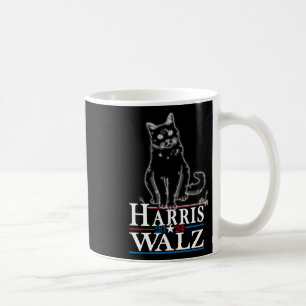 Caneca De Café Waltz 2024 Eleição Engraçado Cat Kamala Harris Tim