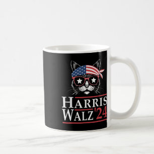 Caneca De Café Walz 2024 Gato Engraçado Eleição Kamala Harris Tim