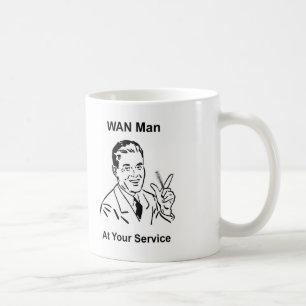 Caneca De Café WAN Man On Your Service Retro Tech