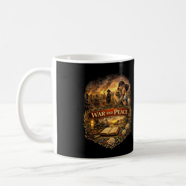 Caneca De Café War and Peace (Esquerda)