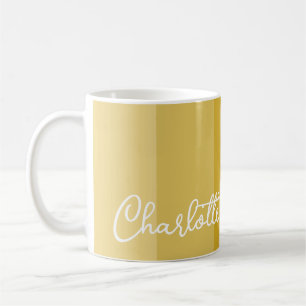 CANECA DE CAFÉ WARM AMARELO DOURADO PALETTE COR SHADE NOME