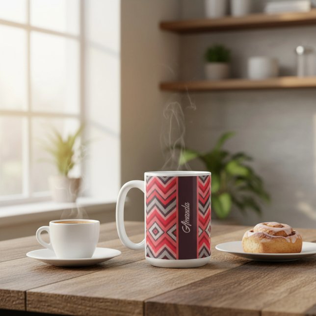 Caneca De Café Warm Chevron (Criador carregado)