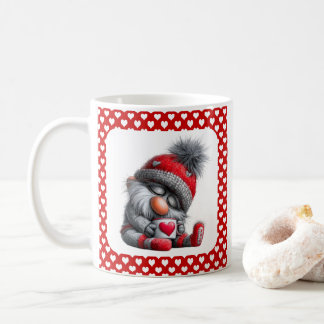 Caneca De Café "Warm & Cozy" Sleepy Gnome | Winter Cocoa