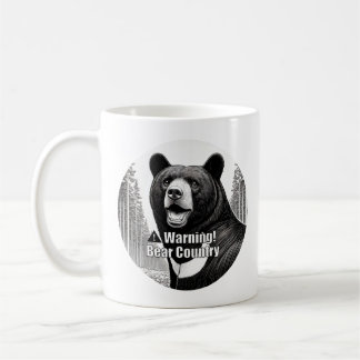 Caneca De Café Warning Bear Country