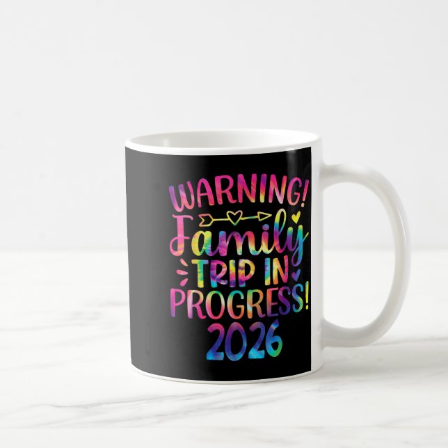 Caneca De Café Warning Family Trip In Progress 2026  (Direita)