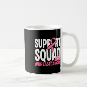 Caneca De Café Warrior do Cancer da Mama Suporte a Fita Rosa Quad