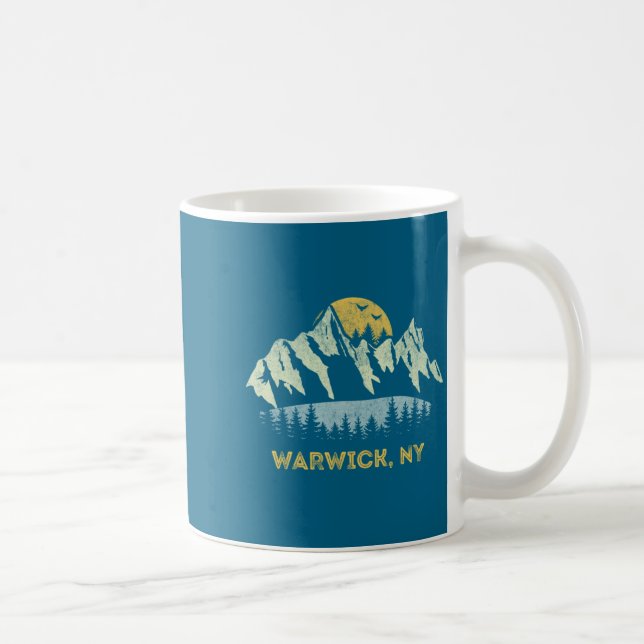 Caneca De Café Warwick New York Mountain Sunset Sunrise Ny  (Direita)