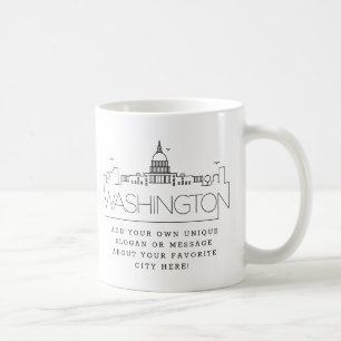 Caneca De Café Washington DC City Skyline Mug