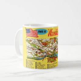 Caneca De Café Washington DC Map Mug