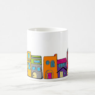 Caneca De Café Washington, DC Rowhouses